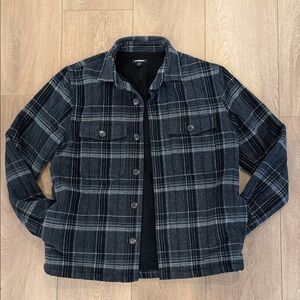 Black and Gray Plaid Jacket